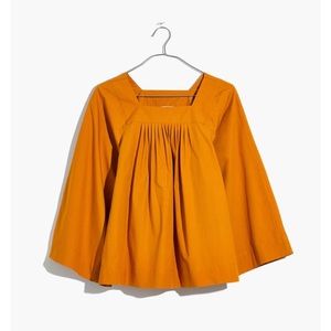 Madewell Square Neck Wide Sleeve Peasant Top Large